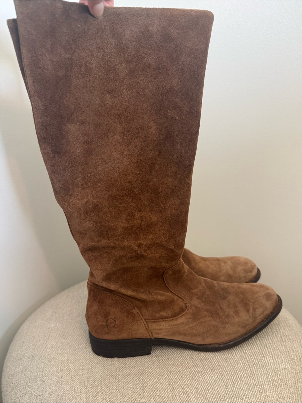 Born Borman Tall Suede Knee-High Boots in Rust Brown (size 9)